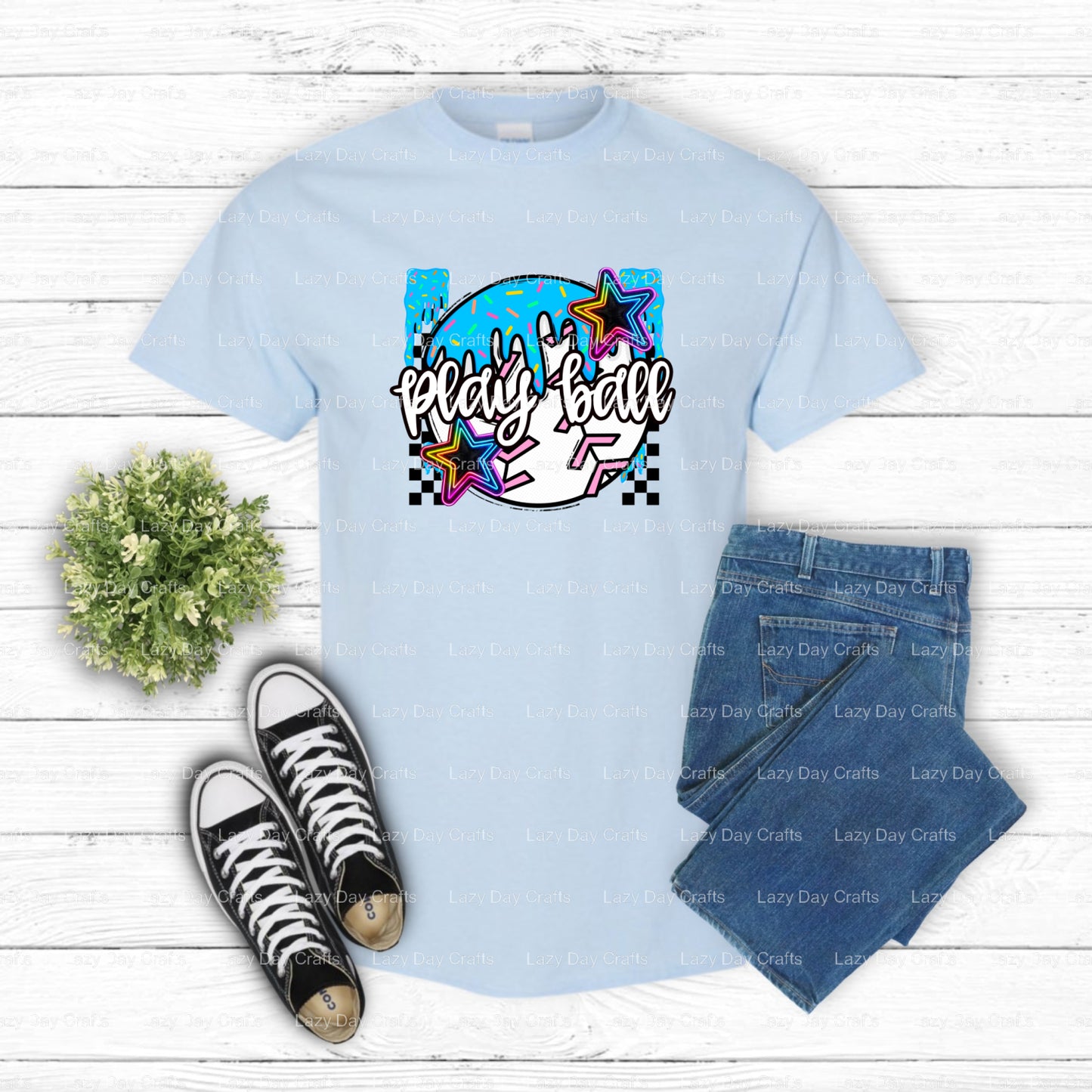 PLAY BALL – Baseball DTF Transfer (view 1 of 2) – by Lazy Day Crafts – DTF Transfers – Baseball, DTF Transfers