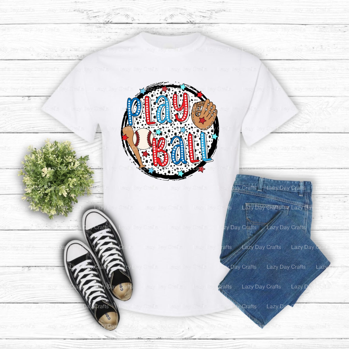 PLAY BALL – Baseball DTF Transfer (view 2 of 2) – by Lazy Day Crafts – DTF Transfers – Baseball, DTF Transfers