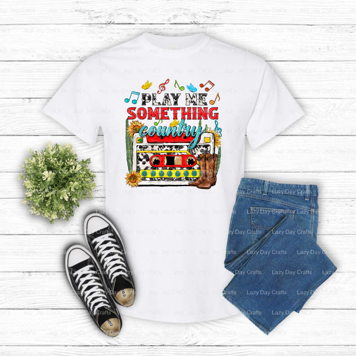 PLAY ME SOMETHING COUNTRY – Western DTF Transfer (view 1 of 2) – by Lazy Day Crafts – DTF Transfers – DTF Transfers, Prema...