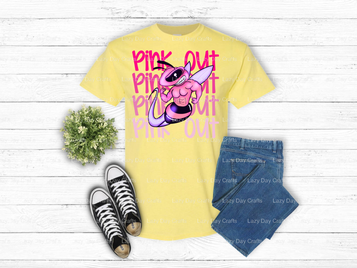 PO YELLOW JACKETS – School Spirit DTF Transfer (view 1 of 2) – by Lazy Day Crafts – DTF Transfers – School Spirit, Mascot...