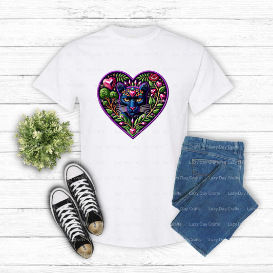 Pouncing Panther Mascot – School Spirit DTF Transfer (view 1 of 2) – by Lazy Day Crafts – DTF Transfers – School Mascot, S...