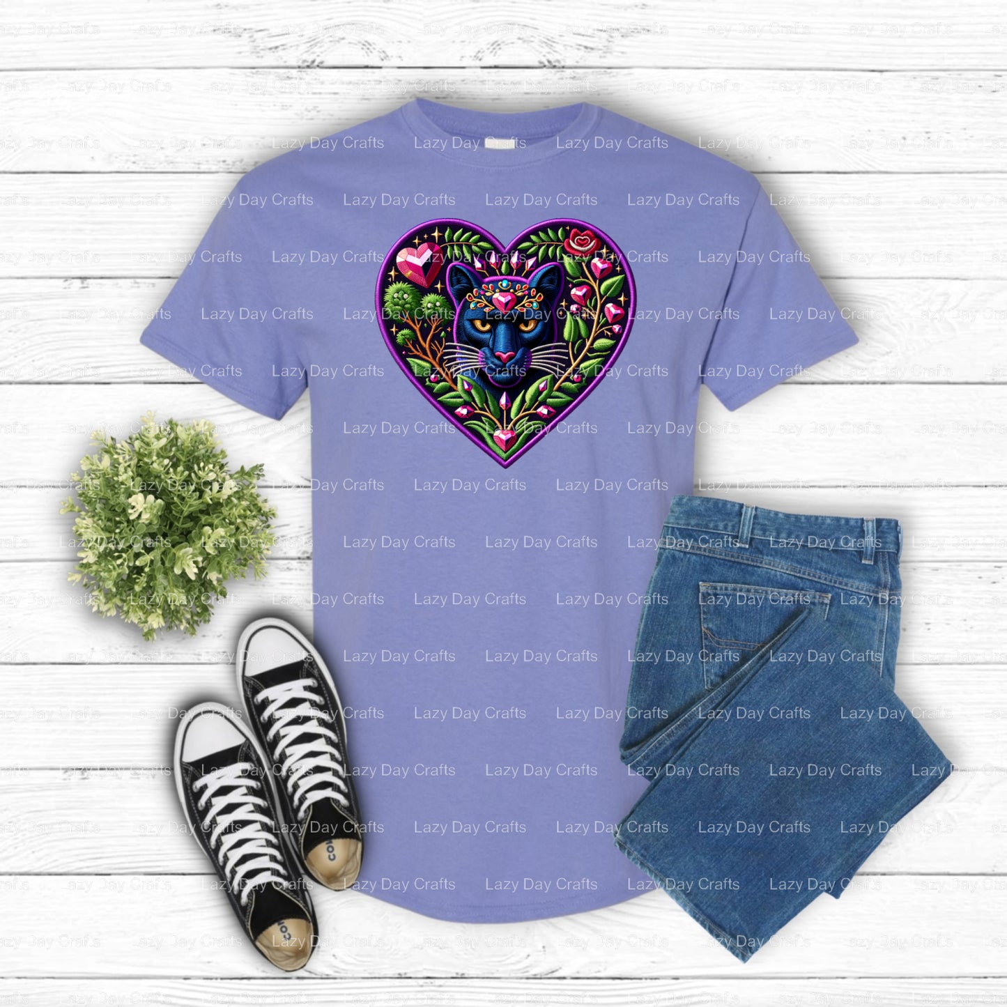Pouncing Panther Mascot – School Spirit DTF Transfer (view 2 of 2) – by Lazy Day Crafts – DTF Transfers – School Mascot, S...
