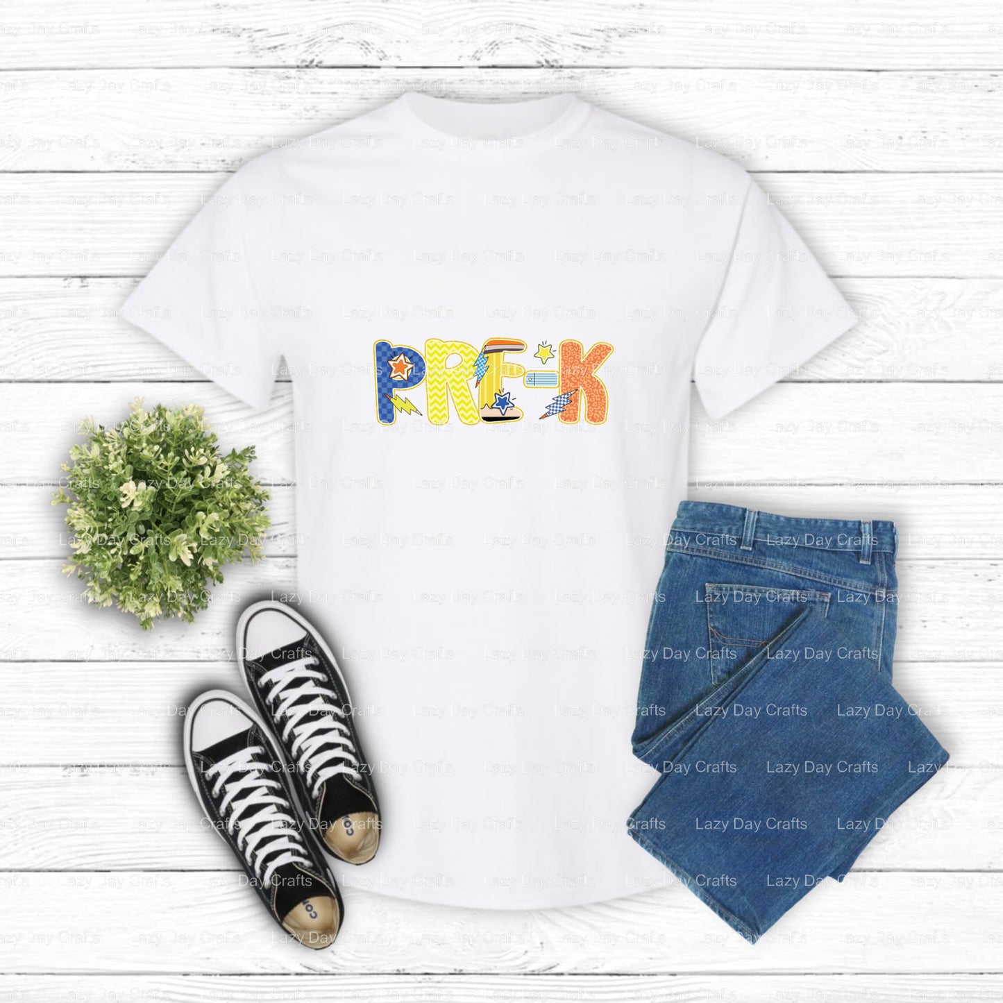 Preschool – First School Day DTF Transfer (view 1 of 2) – by Lazy Day Crafts – DTF Transfers – DTF Transfers, Premade DTF