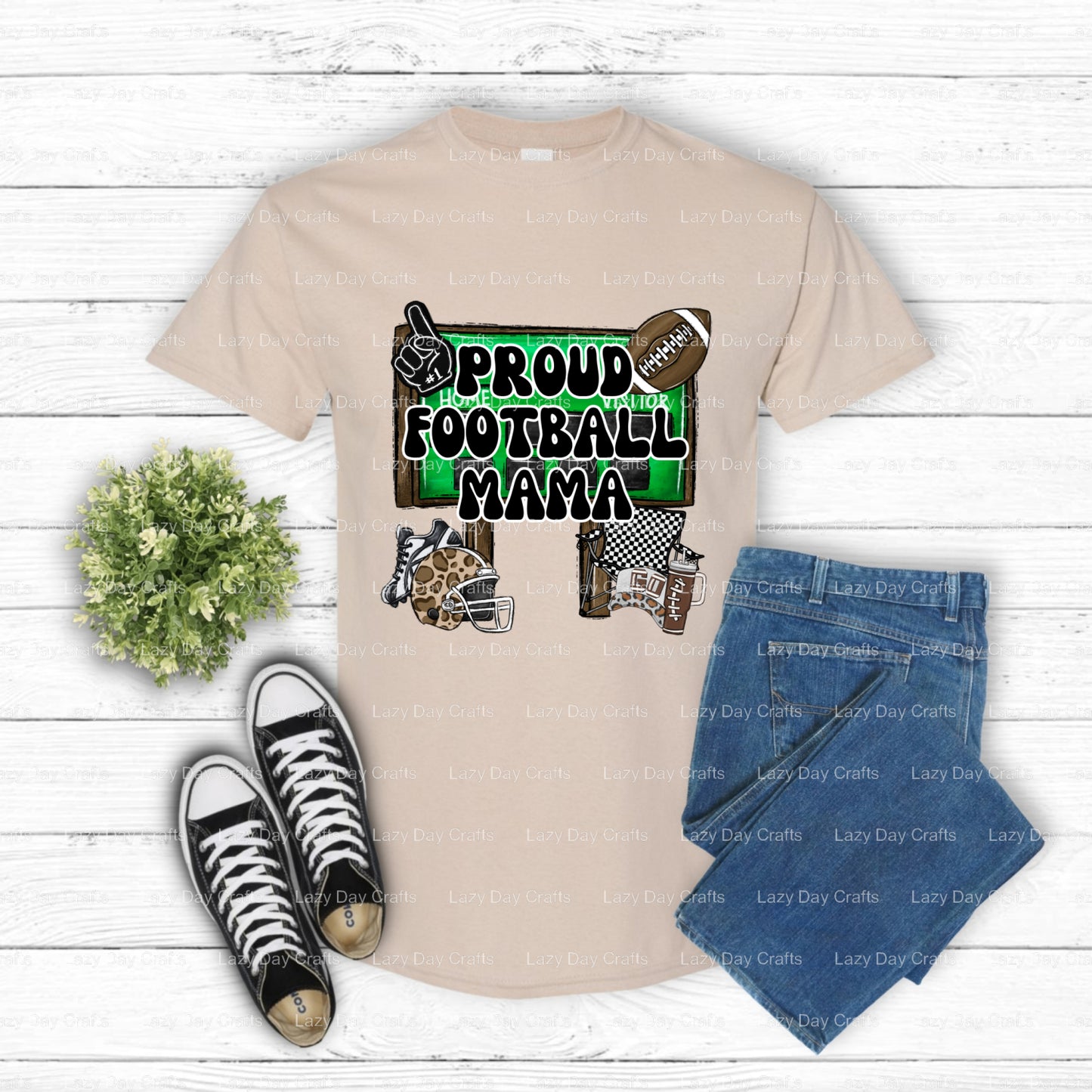 PROUD MAMA TACKLE FOOTBALL – Football DTF Transfer (view 2 of 2) – by Lazy Day Crafts – DTF Transfers – DTF Transfers, Foo...