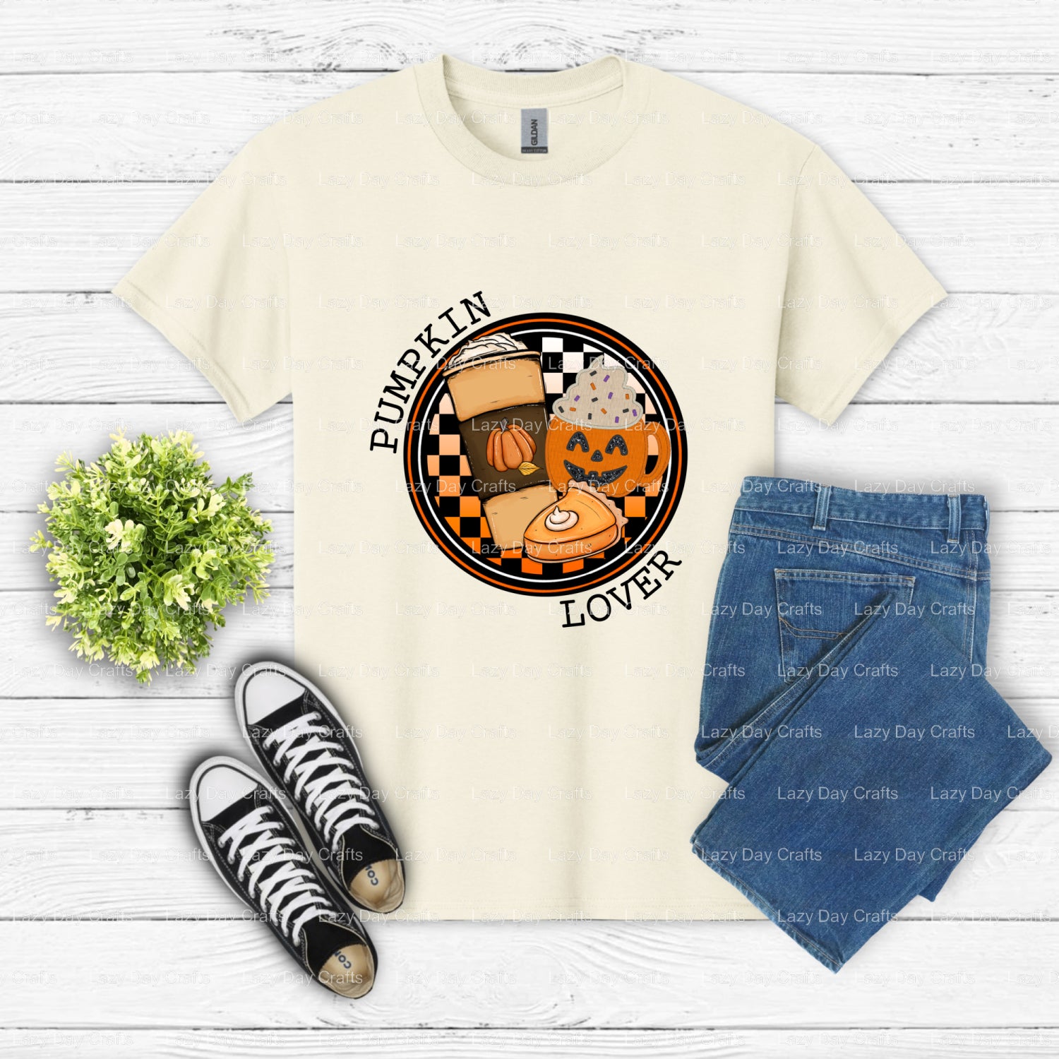 PUMPKIN LOVER – DTF Transfer (view 2 of 2) – by Lazy Day Crafts – DTF Transfers – DTF Transfers, custom apparel