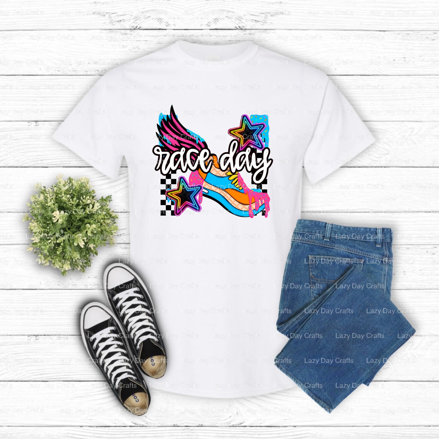 RACE DAY DTF Transfer (view 2 of 2) – by Lazy Day Crafts – DTF Transfers – DTF Transfers, custom apparel