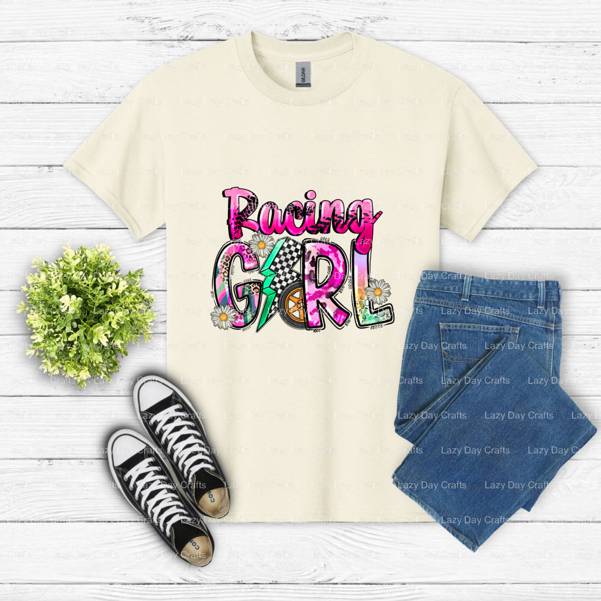 RACING GIRL – Racing DTF Transfer (view 2 of 2) – by Lazy Day Crafts – DTF Transfers – DTF Transfers, Premade DTF