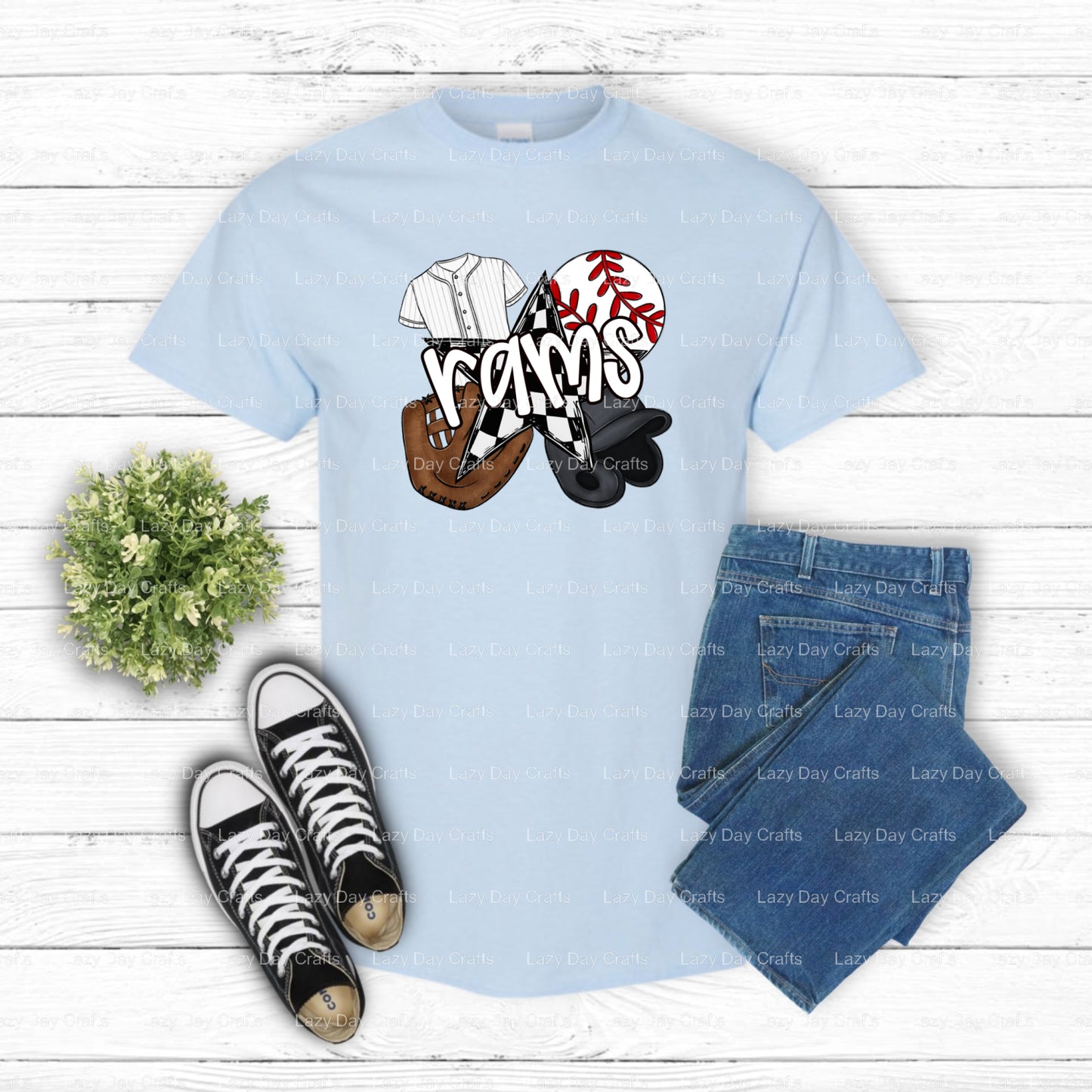 RAMS Distressed Head – Rams DTF Transfer (view 1 of 2) – by Lazy Day Crafts – DTF Transfers – Rams, DTF Transfers