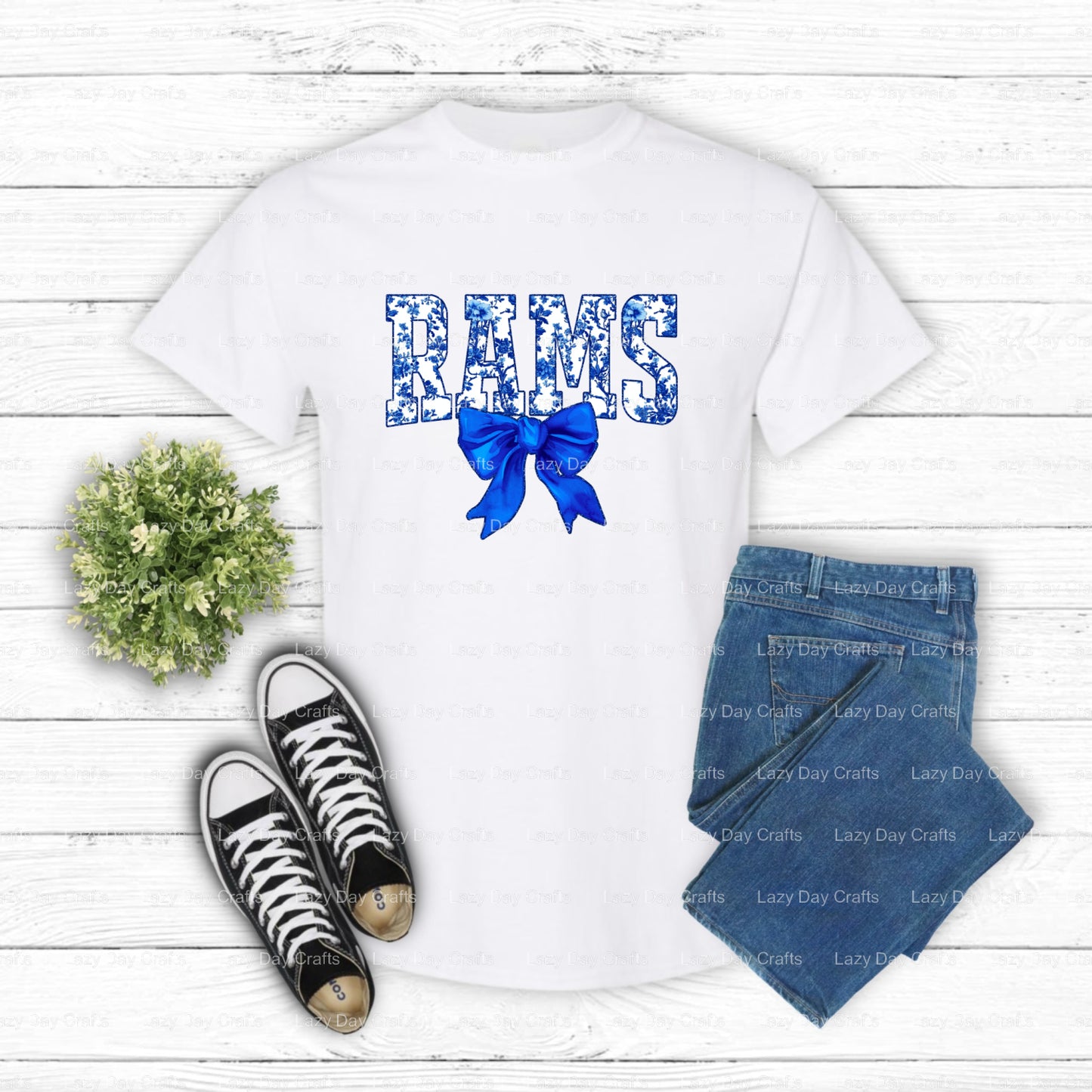 Rams – Fan Gear DTF Transfer (view 2 of 2) – by Lazy Day Crafts – DTF Transfers – Rams, DTF Transfers
