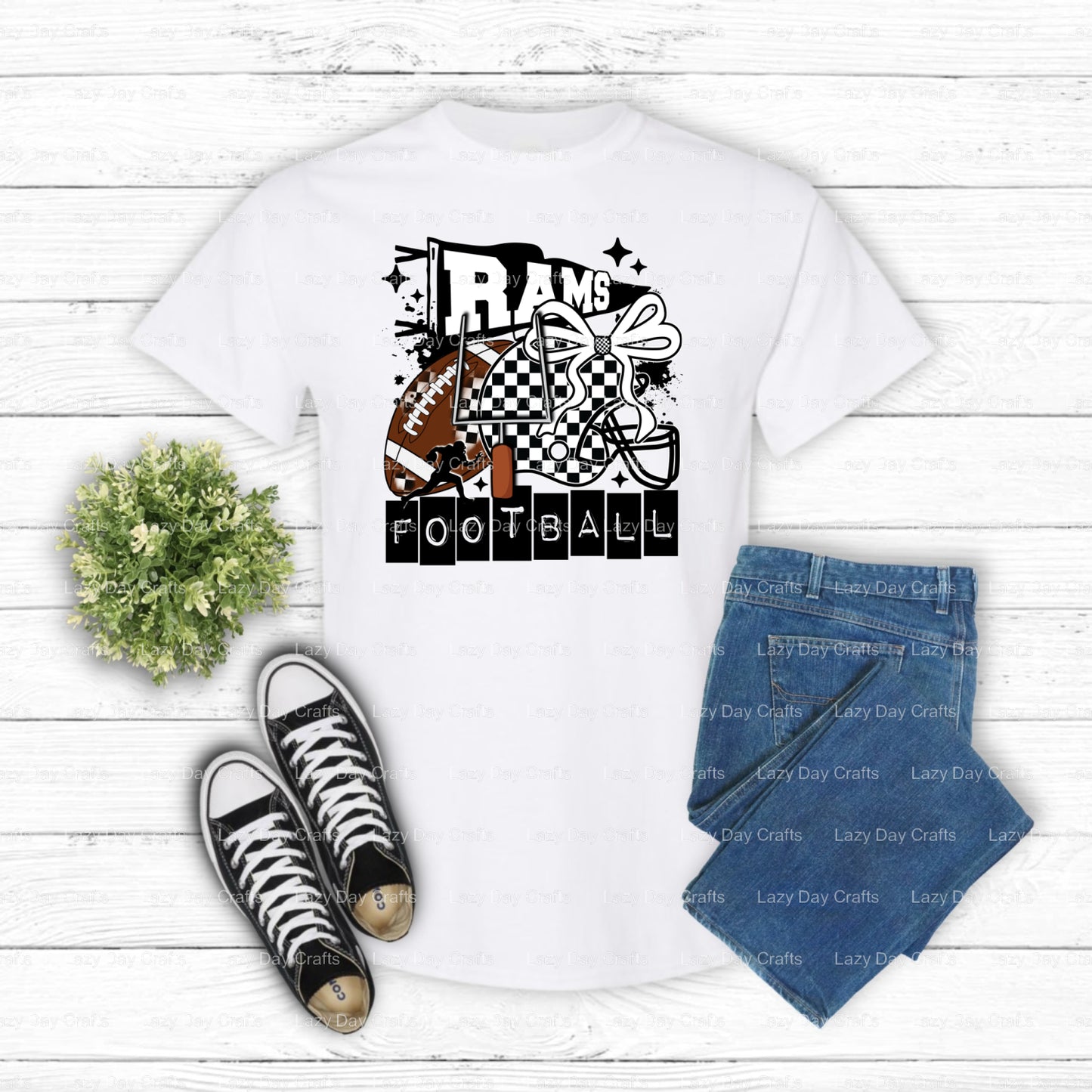 Rams – Fan Gear DTF Transfer (view 2 of 2) – by Lazy Day Crafts – DTF Transfers – Rams, DTF Transfers
