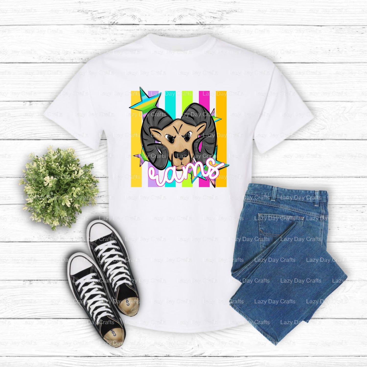 RAMS – Mascot DTF Transfer (view 2 of 2) – by Lazy Day Crafts – DTF Transfers – Rams, DTF Transfers