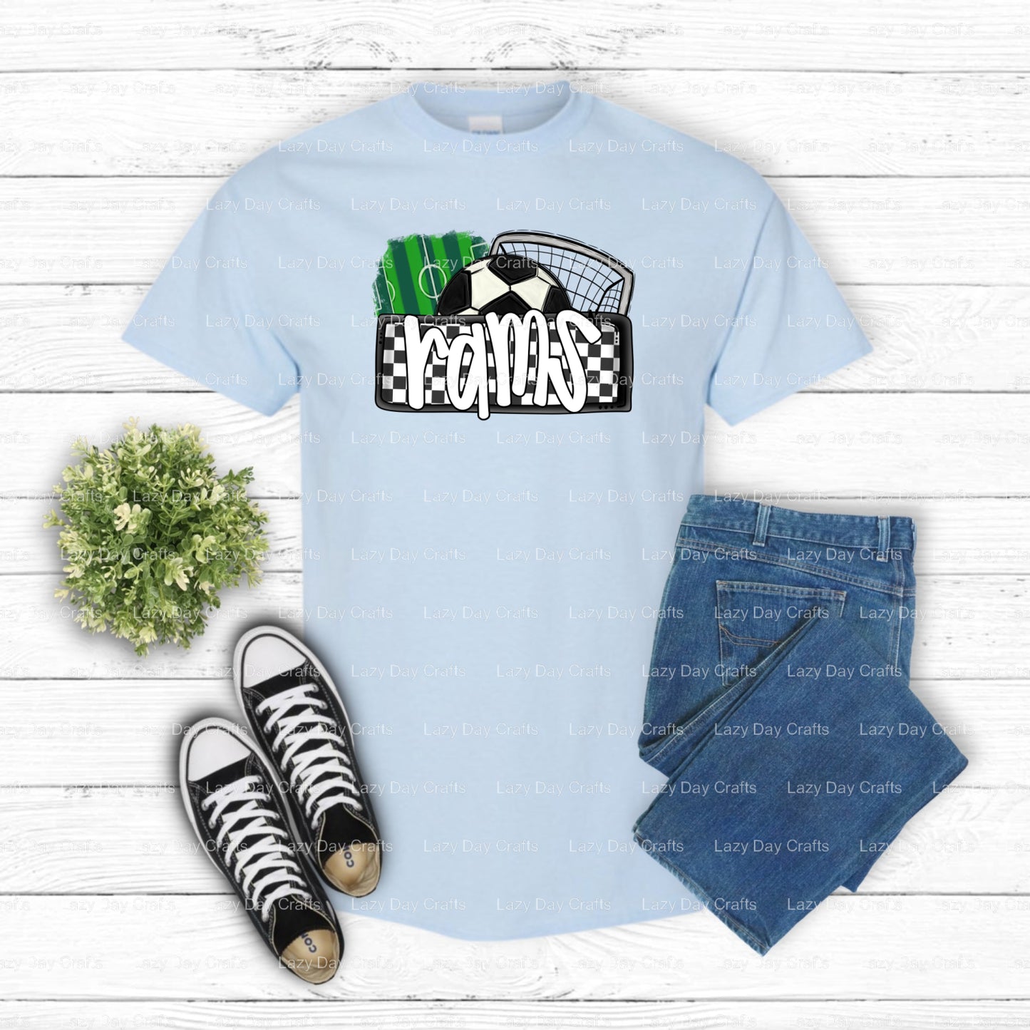 RAMS Ram Head Logo – Premade DTF Transfer (view 1 of 2) – by Lazy Day Crafts – DTF Transfers – Rams, DTF Transfers
