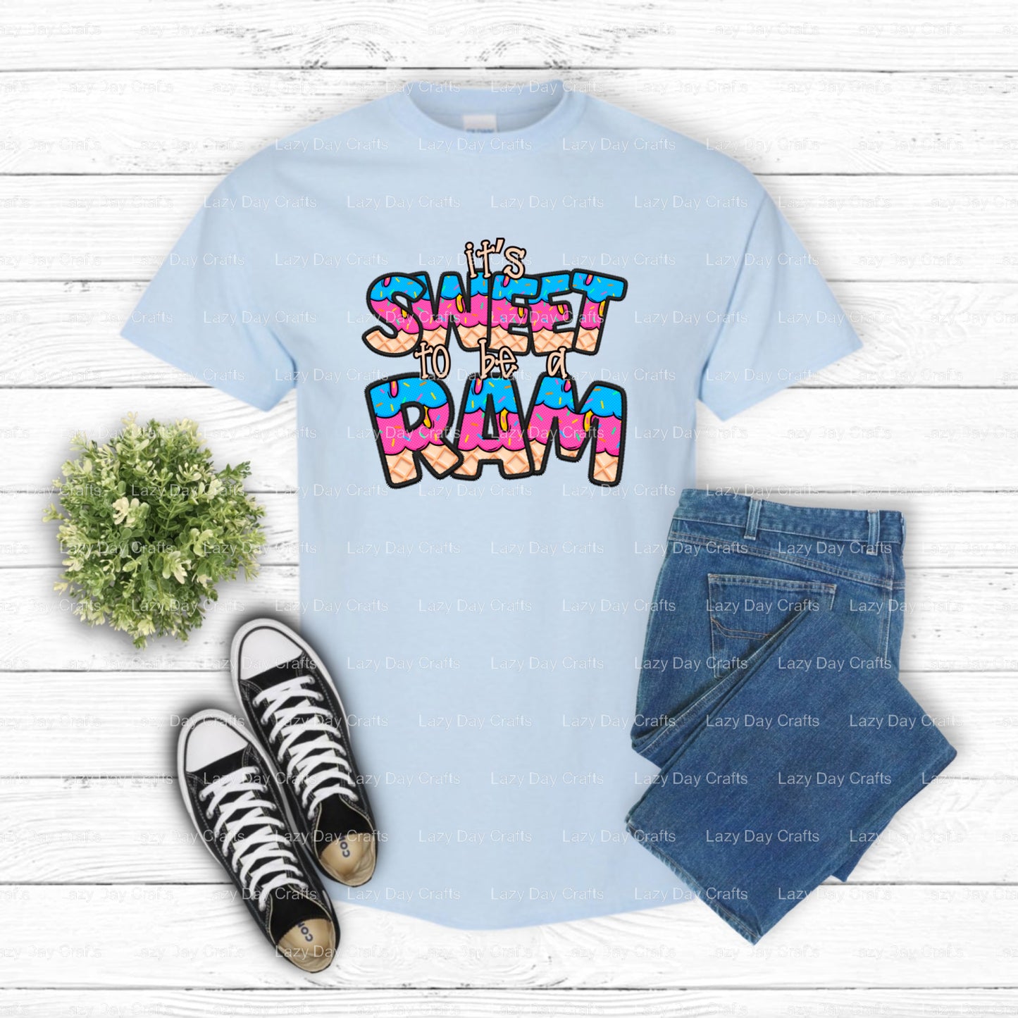 RAMS – Rams DTF Transfer (view 1 of 2) – by Lazy Day Crafts – DTF Transfers – Rams, DTF Transfers