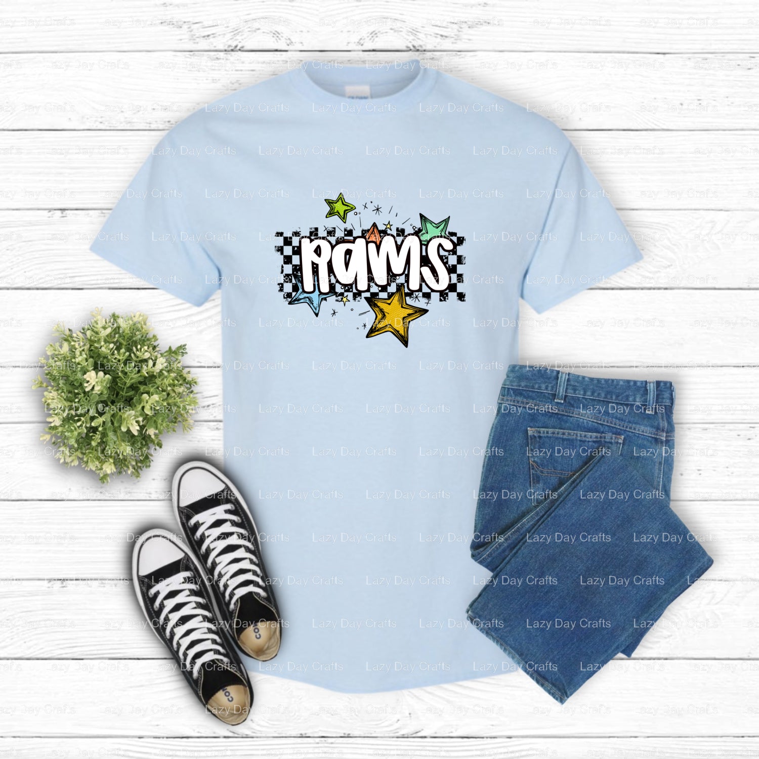RAMS – Rams DTF Transfer (view 1 of 2) – by Lazy Day Crafts – DTF Transfers – Rams, DTF Transfers