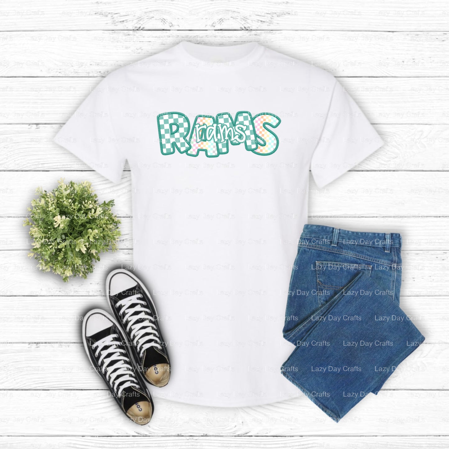 RAMS – Ready To Press DTF Transfer (view 2 of 2) – by Lazy Day Crafts – DTF Transfers – Rams, DTF Transfers
