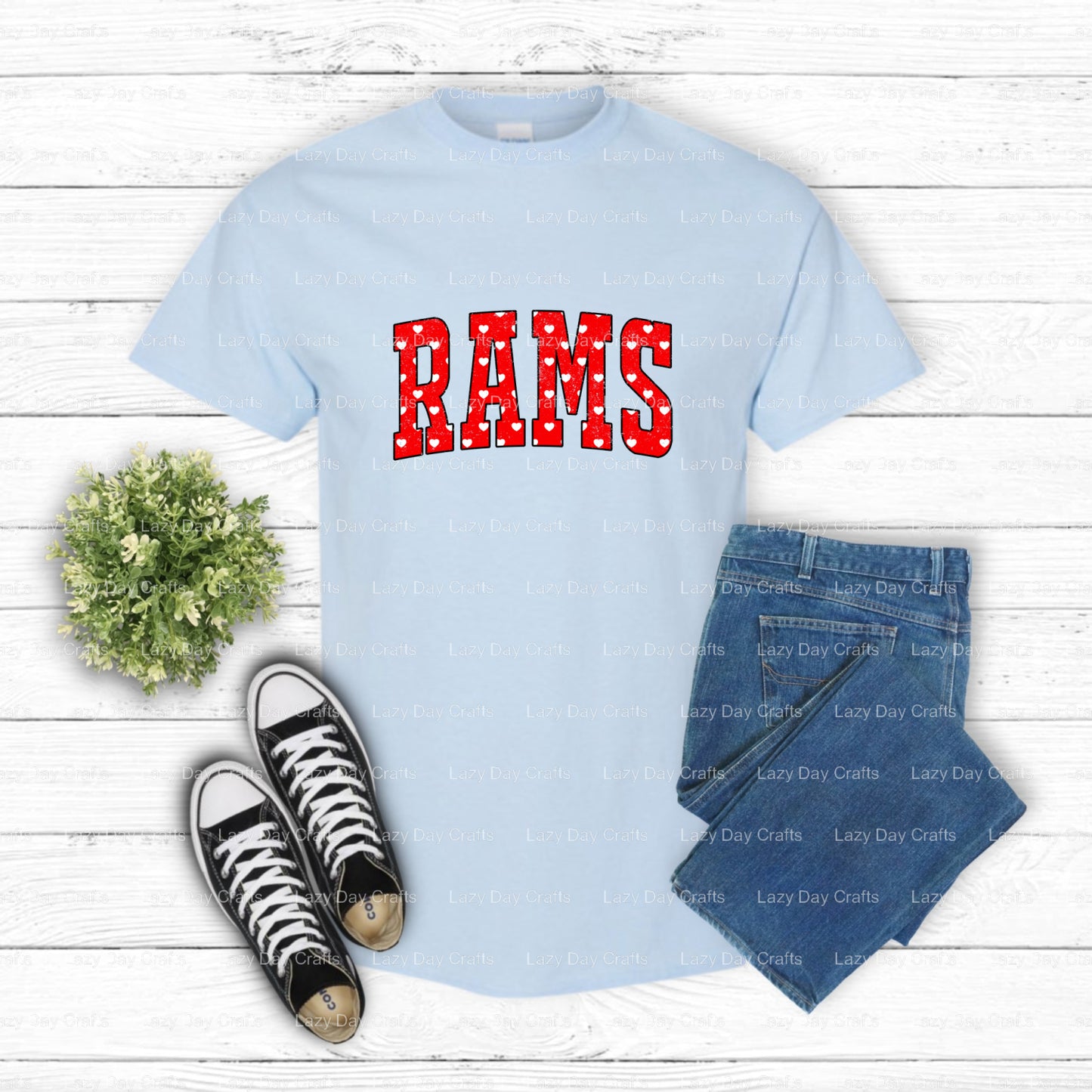 Rams Varsity Football DTF Transfer (view 2 of 2) – by Lazy Day Crafts – DTF Transfers – DTF Transfers, DTF Transfers