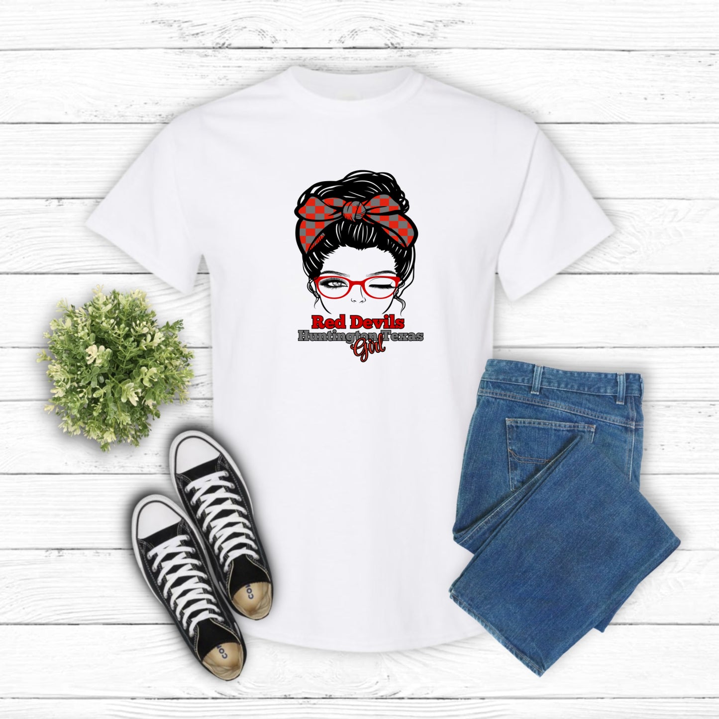 Red Devil Mascot Head – School Spirit DTF Transfer (view 2 of 2) – by Lazy Day Crafts – DTF Transfers – School Mascot, App...