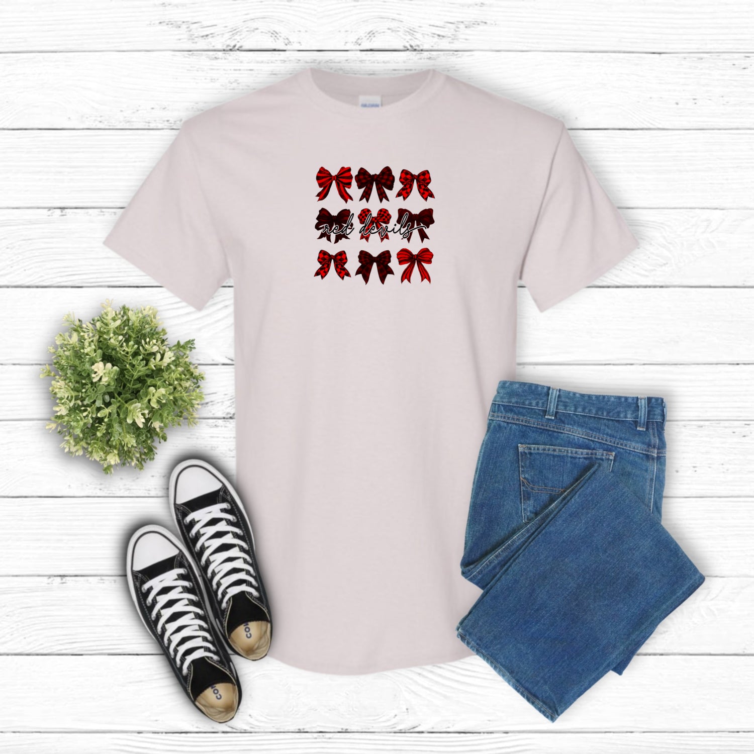 Red Devil Mascot – School Spirit DTF Transfer (view 1 of 2) – by Lazy Day Crafts – DTF Transfers – School Mascot, Sports A...