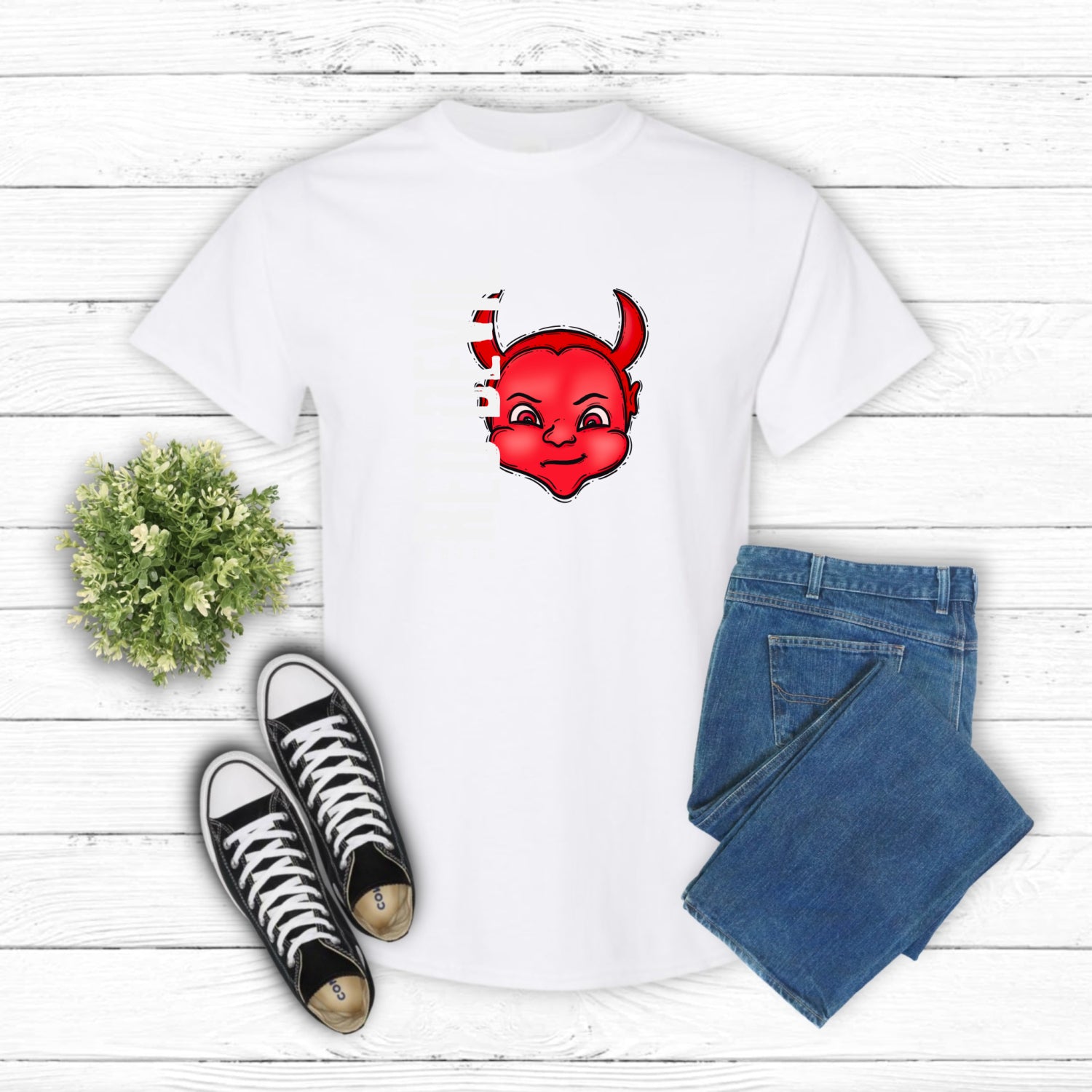 RED DEVIL PRIDE – School Mascot DTF Transfer (view 1 of 2) – by Lazy Day Crafts – DTF Transfers – School Mascot, Apparel D...