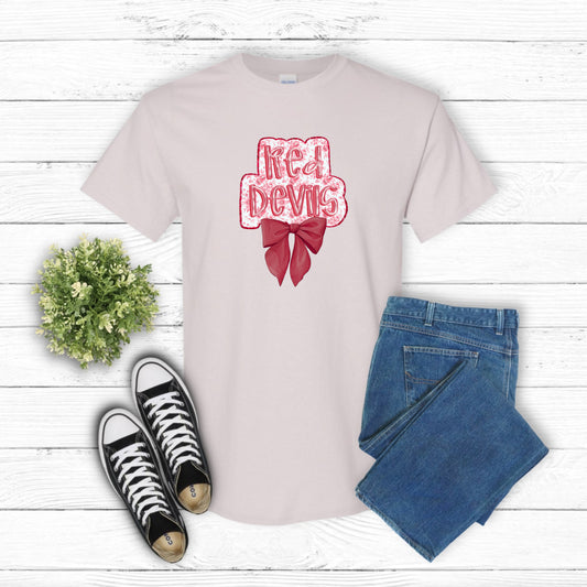 Red Devils Mascot – School Spirit DTF Transfer (view 1 of 2) – by Lazy Day Crafts – DTF Transfers – School Mascot, School...