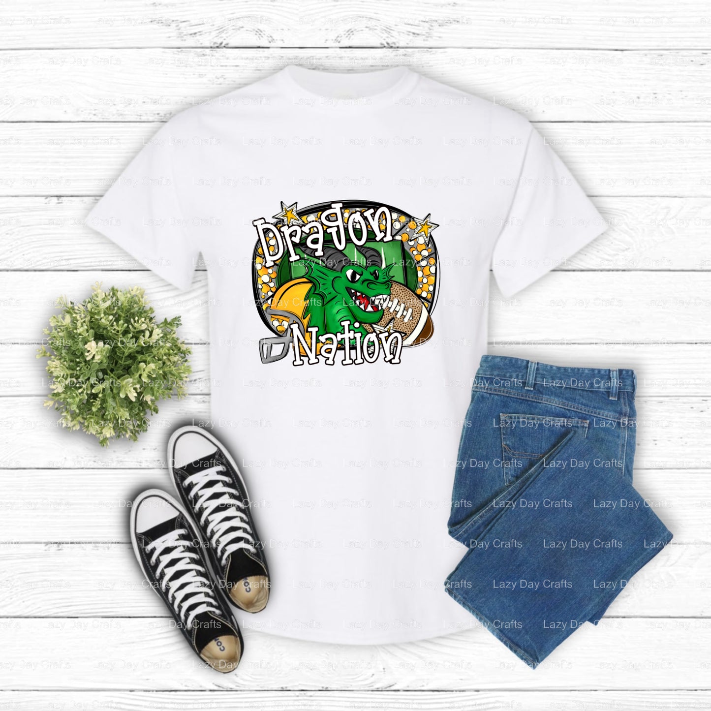 Red Dragon School Mascot – School Spirit DTF Transfer (view 1 of 2) – by Lazy Day Crafts – DTF Transfers – School Mascot,...