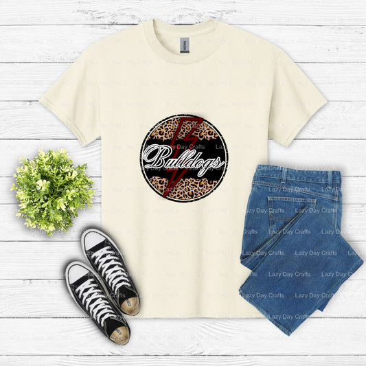 Relaxed Bulldog Mascot – School Spirit DTF Transfer (view 1 of 2) – by Lazy Day Crafts – DTF Transfers – School Mascot, Pr...