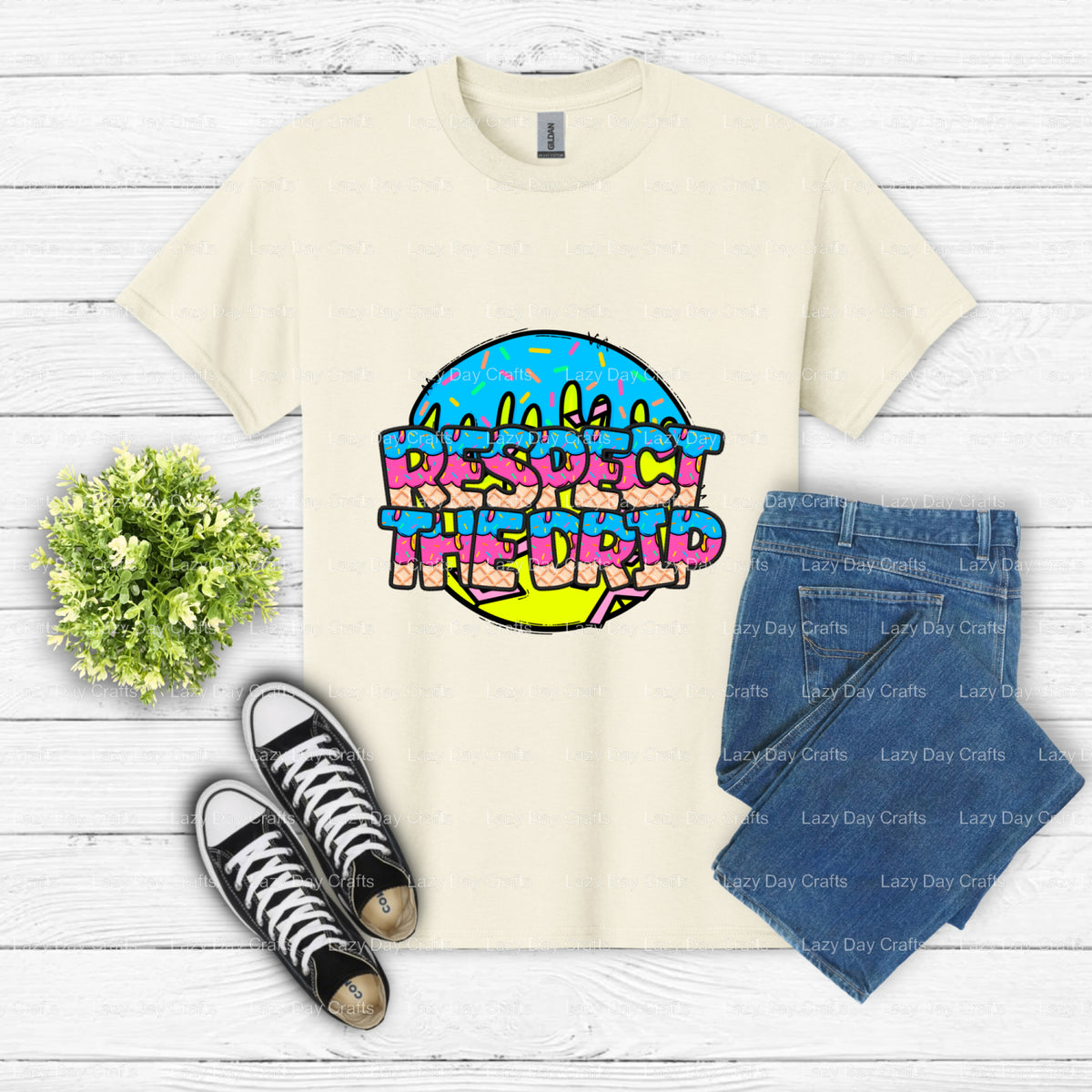RESPECT THE DRIP – Softball DTF Transfer (view 2 of 2) – by Lazy Day Crafts – DTF Transfers – DTF Transfers, Premade DTF