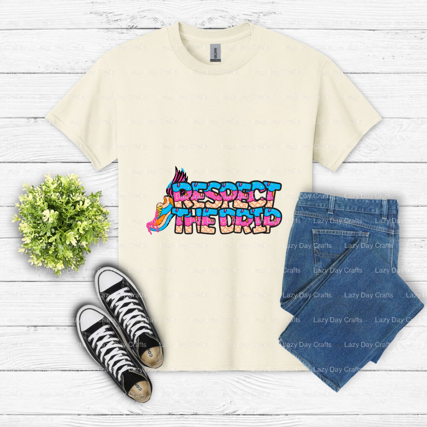 RESPECT THE DRIP – Track DTF Transfer (view 1 of 2) – by Lazy Day Crafts – DTF Transfers – DTF Transfers, Premade DTF