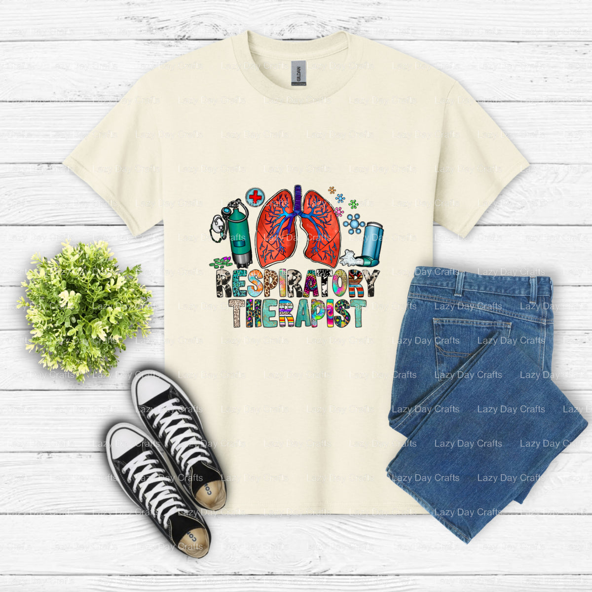 Respiratory Therapist – Nurse DTF Transfer (view 1 of 2) – by Lazy Day Crafts – DTF Transfers – DTF Transfers, Premade DTF