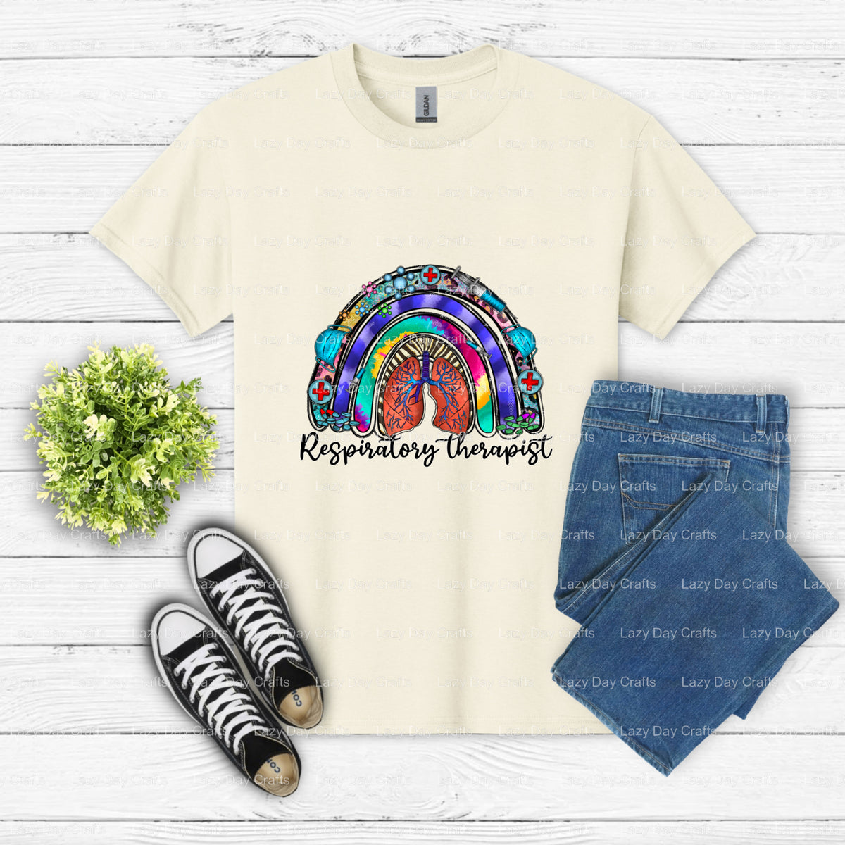 Respiratory Therapist – Nurse DTF Transfer (view 2 of 2) – by Lazy Day Crafts – DTF Transfers – DTF Transfers, custom apparel