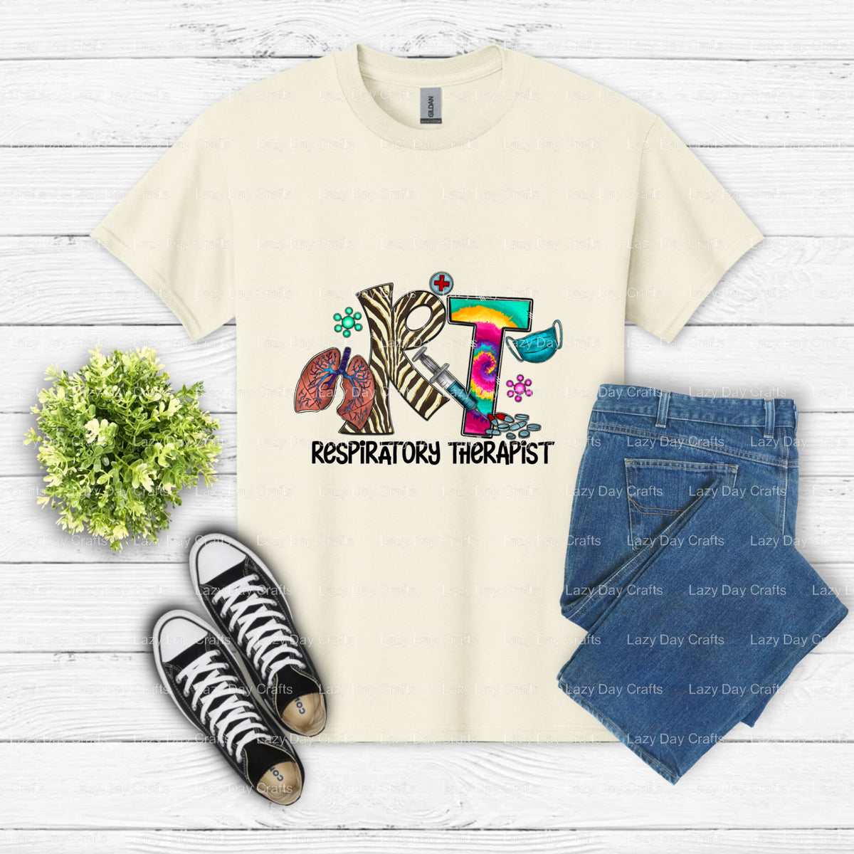 RESPIRATORY THERAPIST Saving lives one breath at a time – Ready to Press DTF Transfer (view 1 of 2) – by Lazy Day Crafts –...