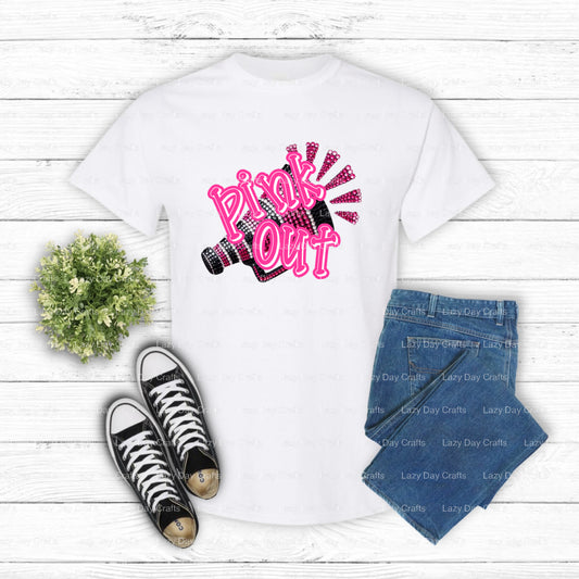 RH CHEER pink out – Cheer DTF Transfer (view 1 of 2) – by Lazy Day Crafts – DTF Transfers – DTF Transfers, Premade DTF