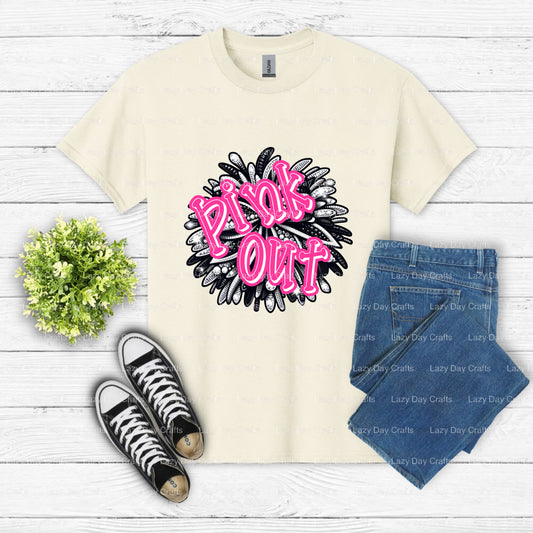 RH CHEER PINK OUT – Cheer DTF Transfer (view 1 of 2) – by Lazy Day Crafts – DTF Transfers – DTF Transfers, Premade DTF