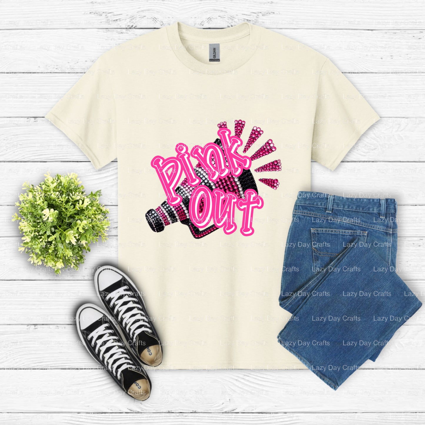 RH CHEER pink out – Cheer DTF Transfer (view 2 of 2) – by Lazy Day Crafts – DTF Transfers – DTF Transfers, Premade DTF