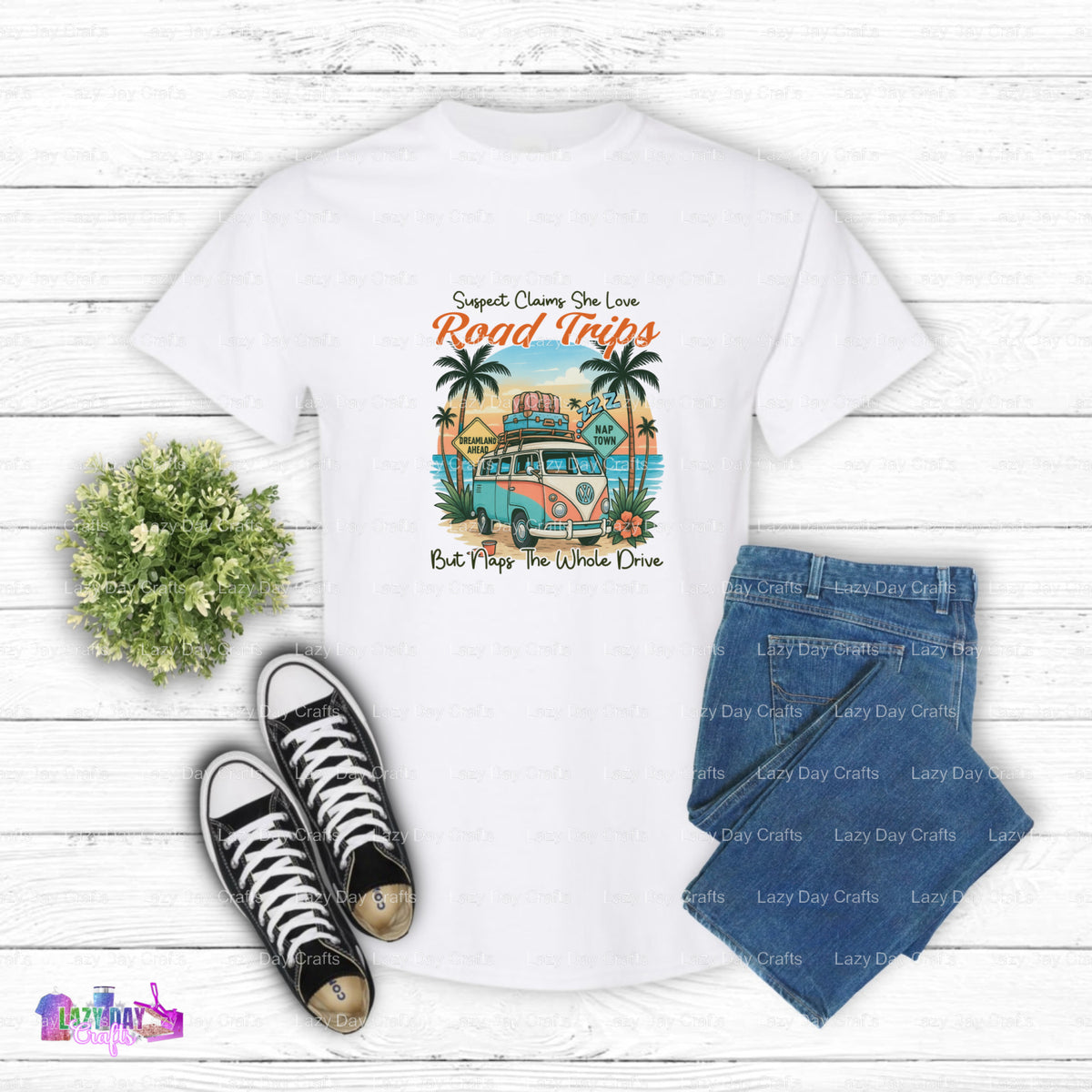 ROAD TRIPS FAMILY VACATION – Premade DTF Transfer (view 1 of 2) – by Lazy Day Crafts – DTF Transfers – DTF Transfers, cust...