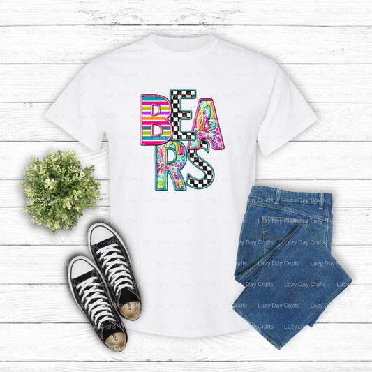 Roaring Bear School Mascot – School Spirit DTF Transfer (view 1 of 2) – by Lazy Day Crafts – DTF Transfers – School Mascot...