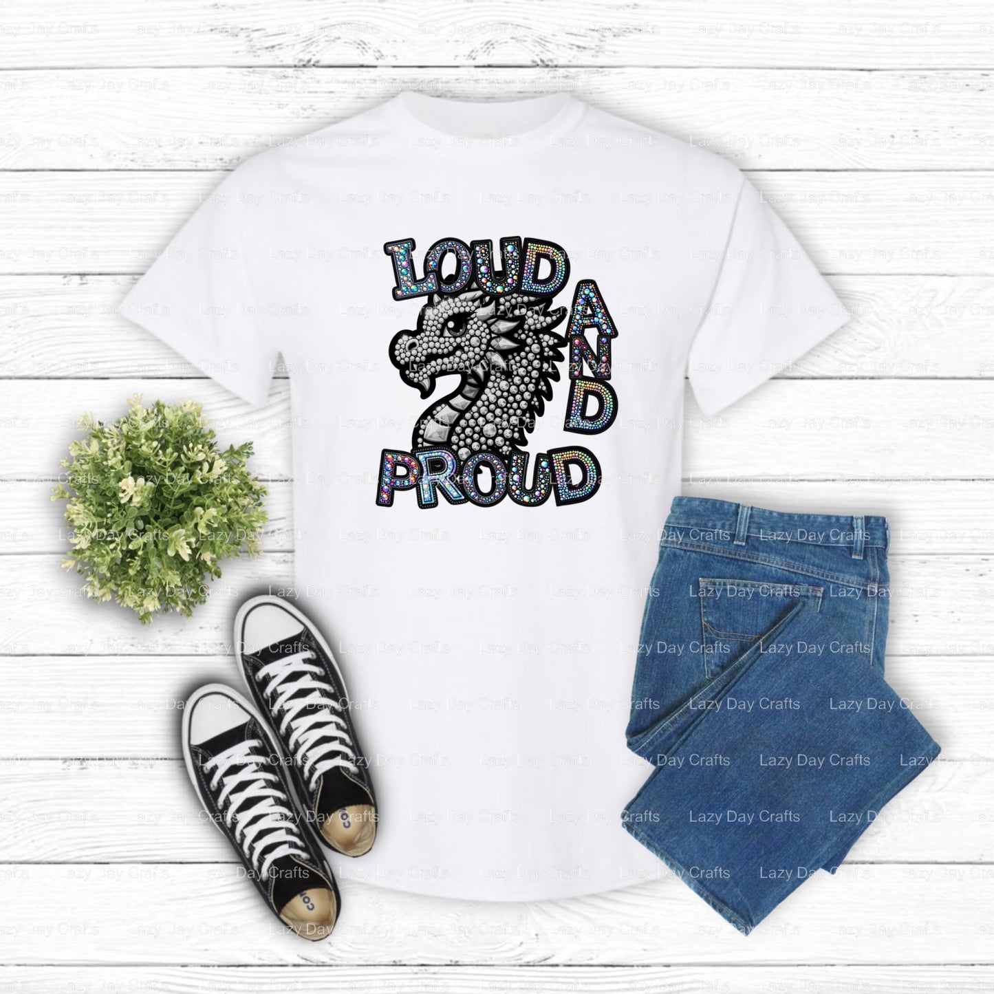 Roaring Dragon Mascot – School Spirit DTF Transfer (view 1 of 2) – by Lazy Day Crafts – DTF Transfers – School Mascot, App...