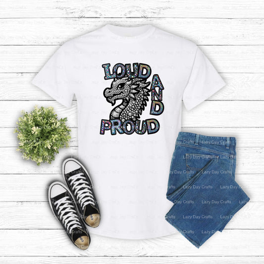 Roaring Dragon Mascot – School Spirit DTF Transfer (view 1 of 2) – by Lazy Day Crafts – DTF Transfers – School Mascot, App...