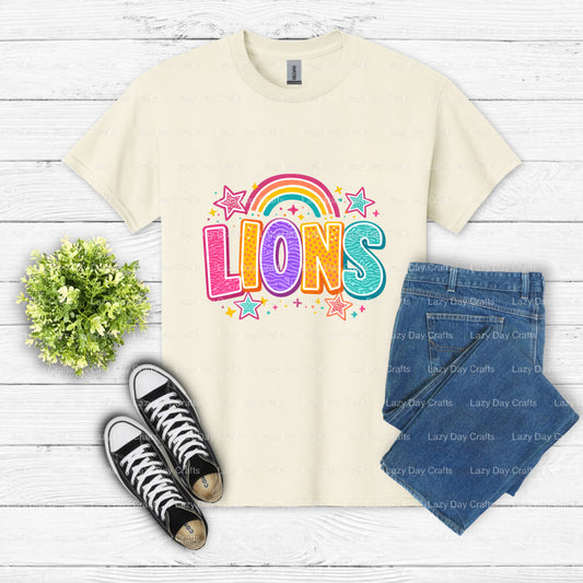 Roaring Lion Head – School Mascot DTF Transfer (view 1 of 2) – by Lazy Day Crafts – DTF Transfers – School Mascot, DTF Tra...