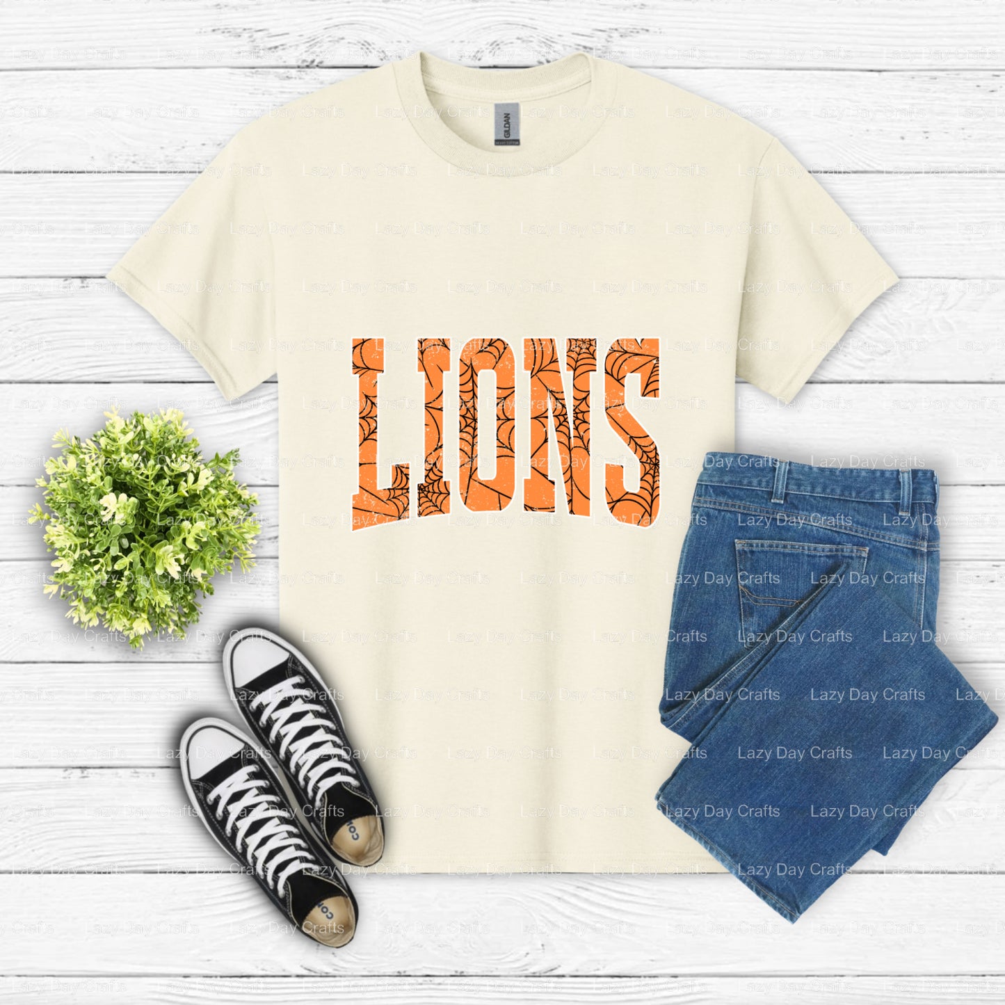 Roaring Lion Head – School Mascot DTF Transfer (view 2 of 2) – by Lazy Day Crafts – DTF Transfers – school mascot, school...