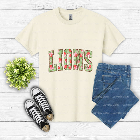 Roaring Lion Mascot Head – School Spirit DTF Transfer (view 1 of 2) – by Lazy Day Crafts – DTF Transfers – School Mascot,...