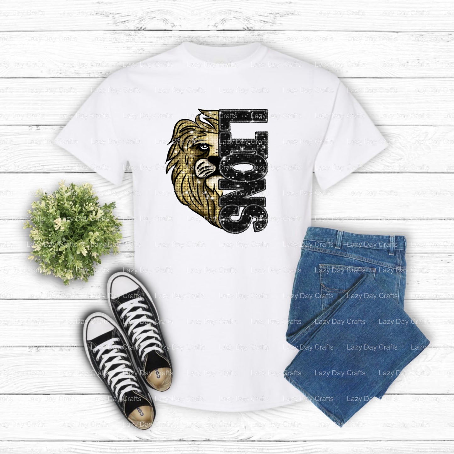 Roaring Lion Mascot Head – School Spirit DTF Transfer (view 2 of 2) – by Lazy Day Crafts – DTF Transfers – School Mascot,...