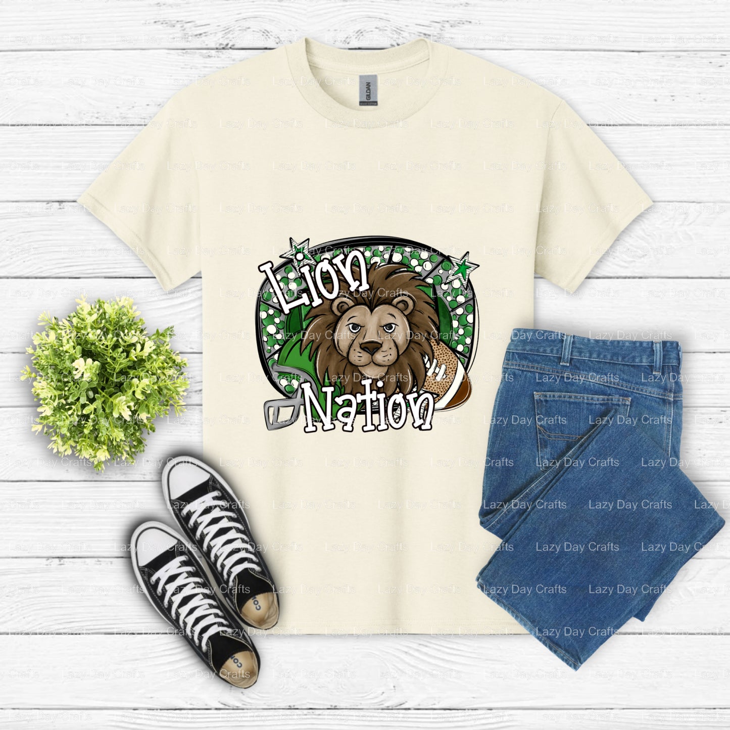 Roaring Lion Mascot – School Spirit DTF Transfer (view 2 of 2) – by Lazy Day Crafts – DTF Transfers – School Mascot, Schoo...