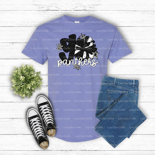 Roaring Panther Mascot – School Spirit DTF Transfer (view 1 of 2) – by Lazy Day Crafts – DTF Transfers – School Mascot, Ap...