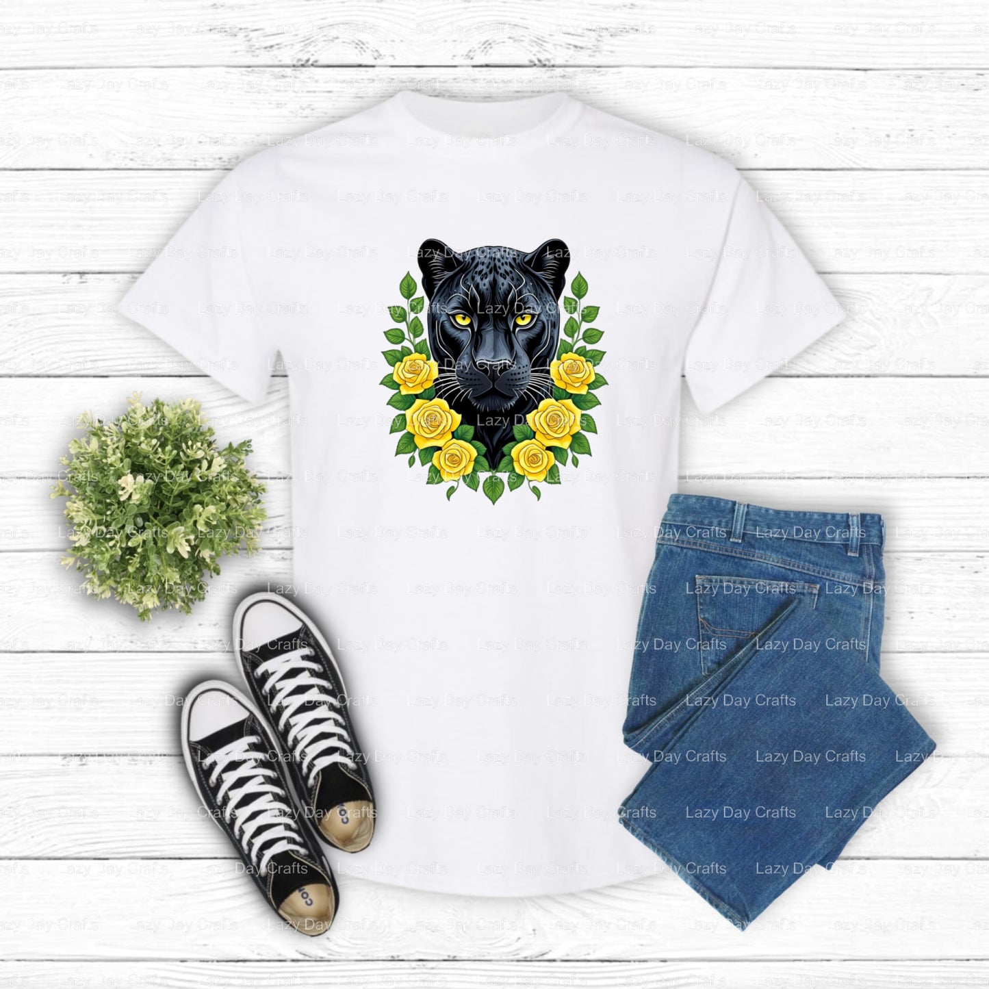 Roaring Panther Mascot – School Spirit DTF Transfer (view 2 of 2) – by Lazy Day Crafts – DTF Transfers – School Mascot, DT...