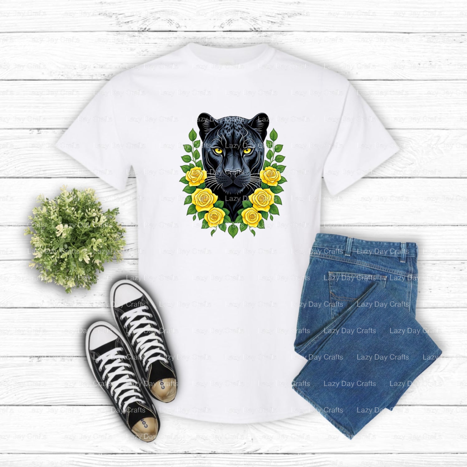 Roaring Panther Mascot – School Spirit DTF Transfer (view 2 of 2) – by Lazy Day Crafts – DTF Transfers – School Mascot, DT...