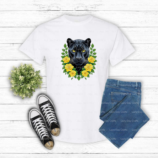 Roaring Panther Mascot – School Spirit DTF Transfer (view 2 of 2) – by Lazy Day Crafts – DTF Transfers – School Mascot, DT...