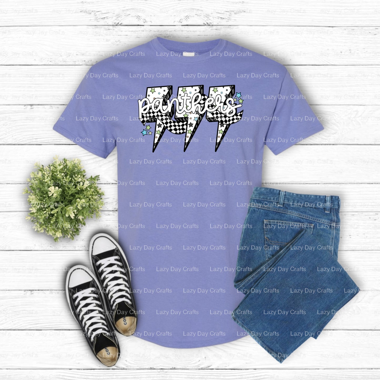 Roaring Panther Mascot – School Spirit DTF Transfer (view 2 of 2) – by Lazy Day Crafts – DTF Transfers – School Mascot, Ap...
