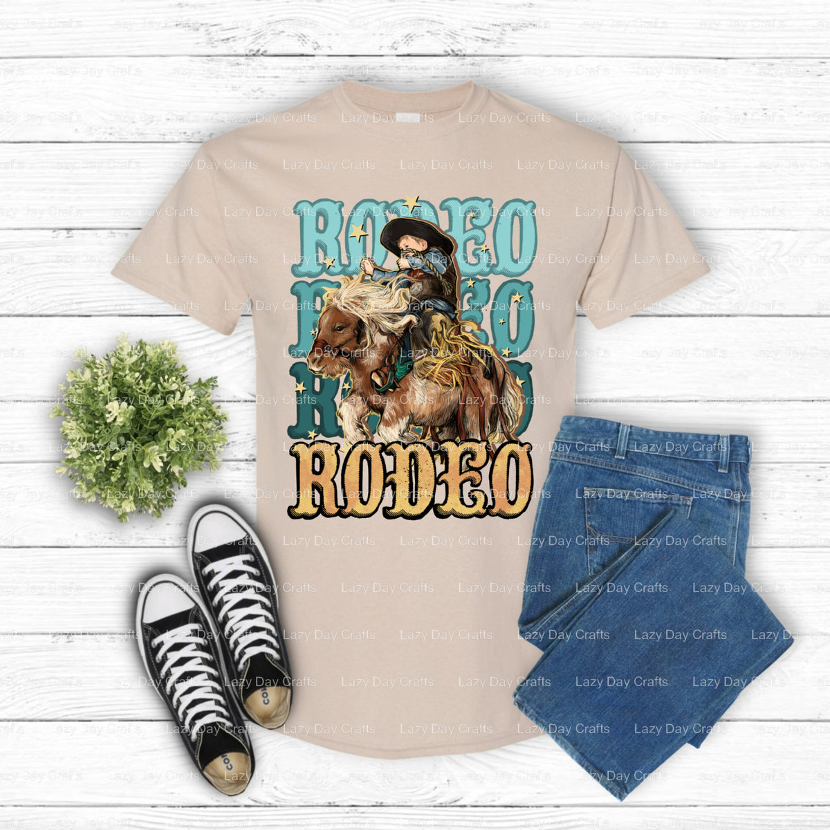 RODEO KID – Western DTF Transfer (view 2 of 2) – by Lazy Day Crafts – DTF Transfers – DTF Transfers, Premade DTF