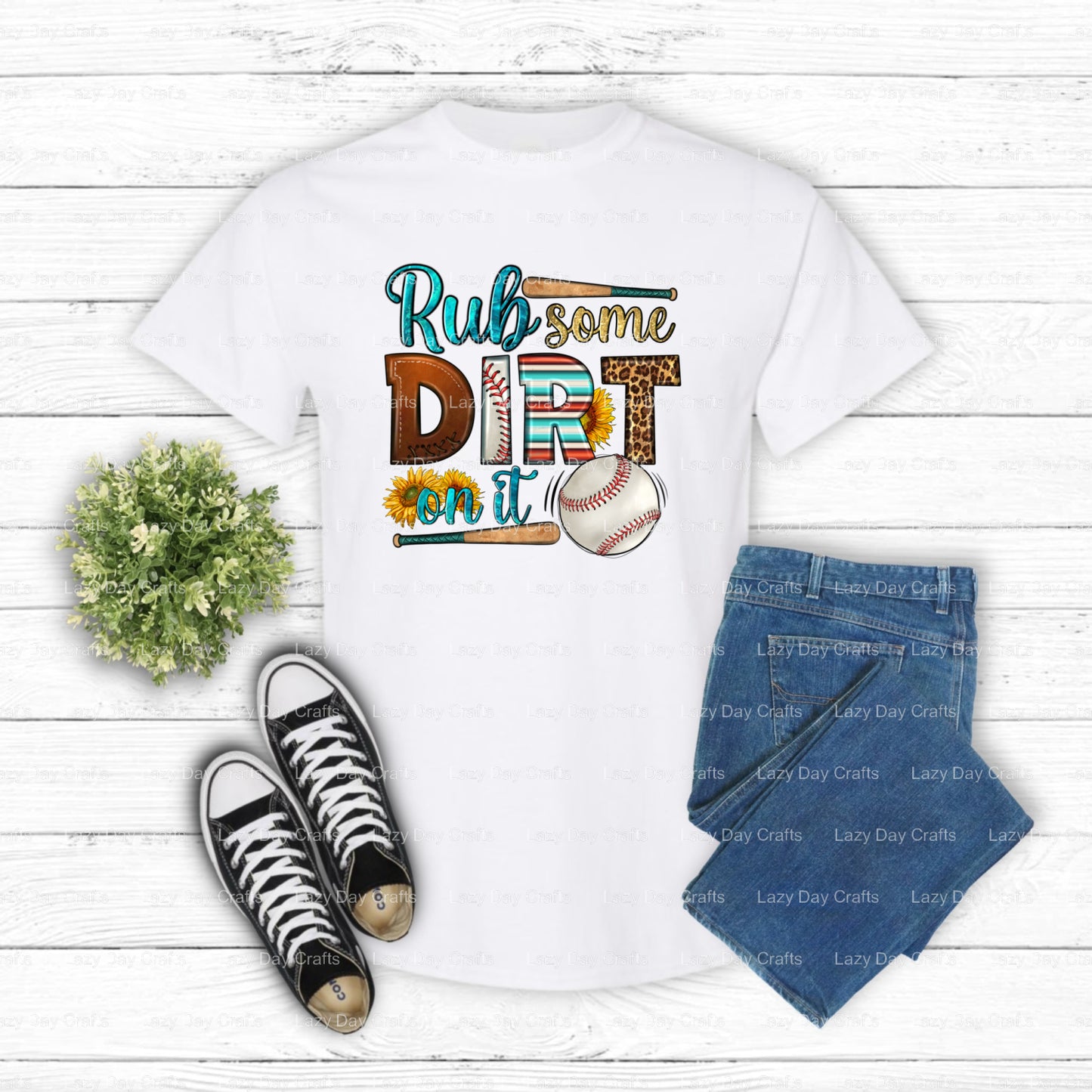 Rub Some Dirt On It – Baseball DTF Transfer (view 2 of 2) – by Lazy Day Crafts – DTF Transfers – Baseball, DTF Transfers